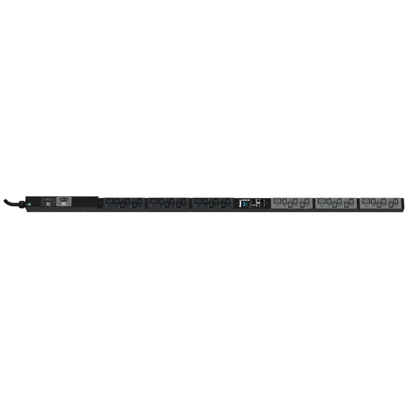 Panduit P36E33G - The Panduit G6 Monitored Switched PDU features (30) C13 and (6) C19 outlets. It is a 30 amp, 208 V, single phase PDU with a NEMA L6-30P input plug and a 10 foot (3m) power cord. The PDU is black.