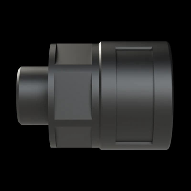PMAFIX Straight Black Connector with Universal Safety Clip, Material - Polyamide 6, Thread Type - Metric, Thread Size -M20x1.5, Conduit Size NW - 23