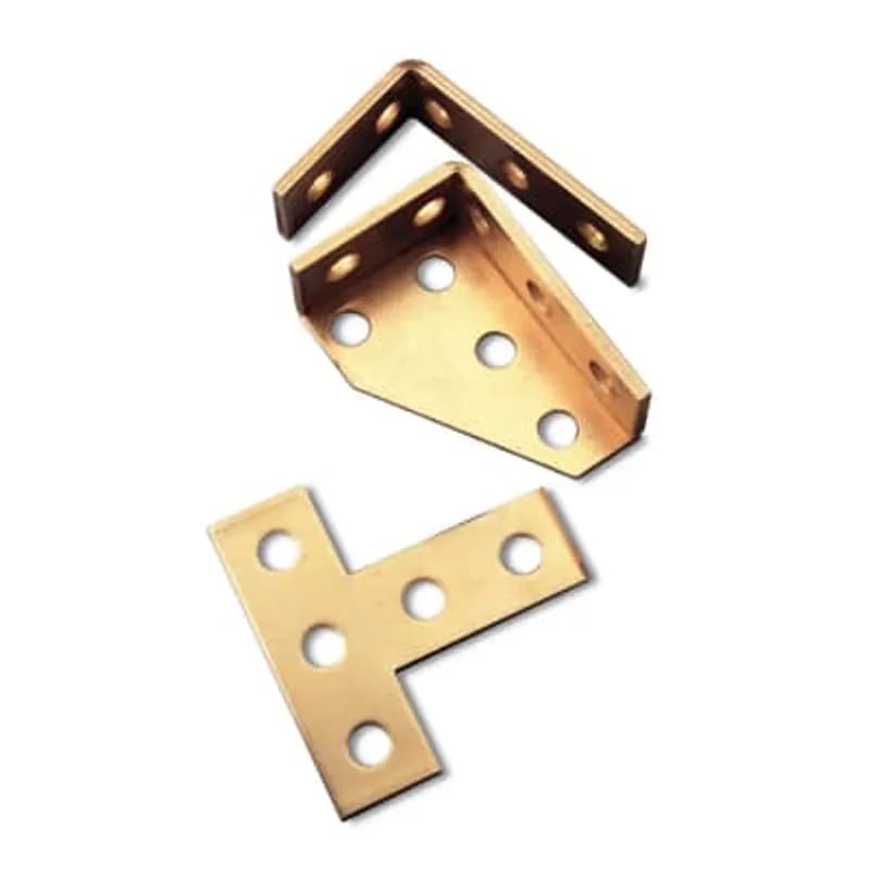 Connector Left-Hand Gusset, Length 4-1/2 Inches, Length From Beam 3 Inches, Steel with 9/16 Inch Holes on 1-1/2 Inch Centers
