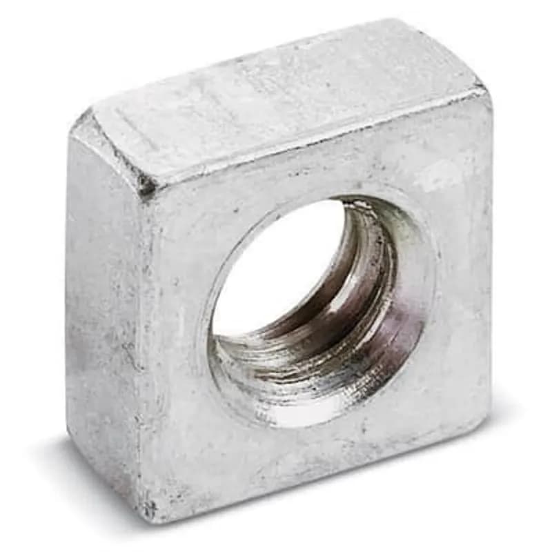 Nut, Square, Size 3/8 Inch, Steel