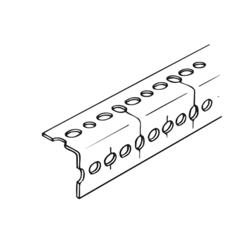 Channel, Slotted Right Angle, 14 Gauge, 1-5/8 Inch x 1-5/8 Inch, Length 10 Feet, Steel
