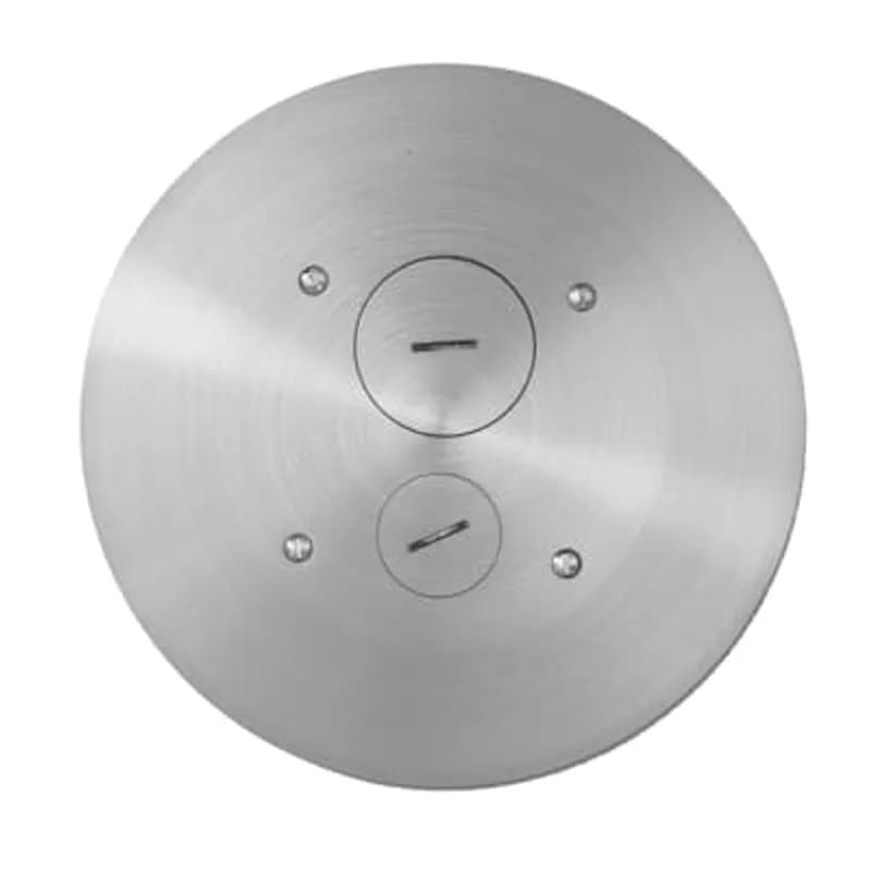 Poke-Through Cover, 7-1/4 Inch Diameter, Aluminum with Gray Powder Finish