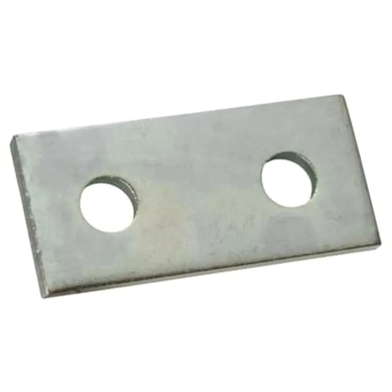 ABB - Installation Products AB206 SS - Plate, Two Hole Splice, Length 3-1/2 Inch, Width 1-5/8 Inch, Hole Diameter 9/16 Inch, Stainless Steel