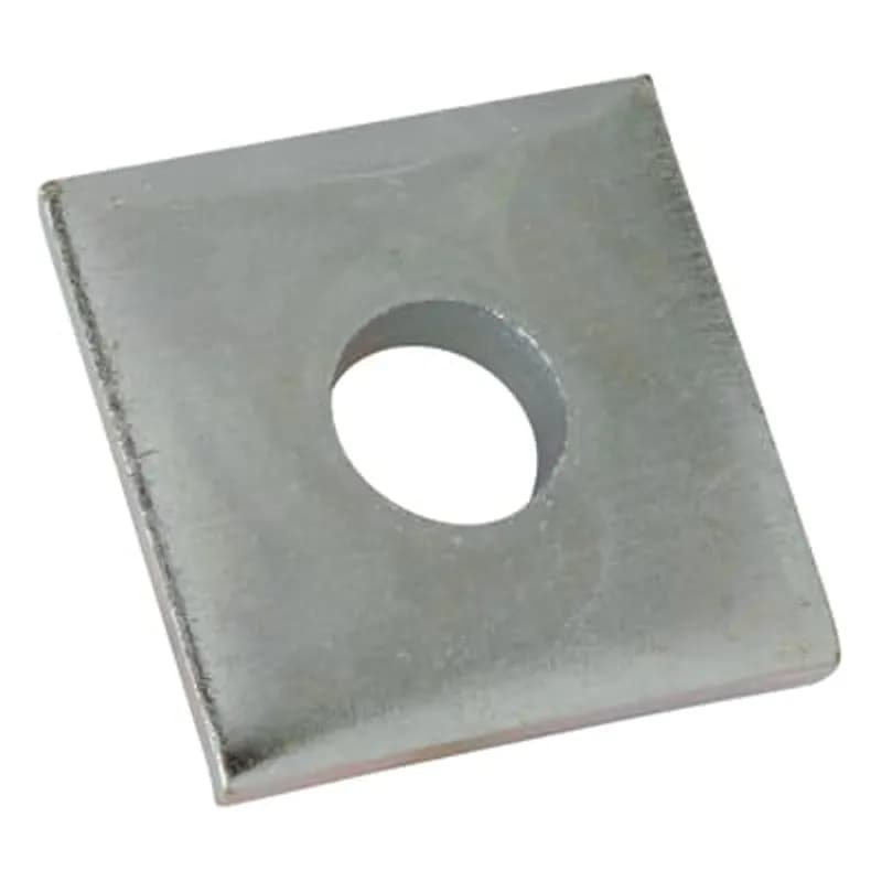 Washer, Square, Size 1-1/2 Inches x 1-1/2 Inches, Bolt Size 3/4 Inch, Thickness 1/4 Inch, Electro-Galvanized Steel
