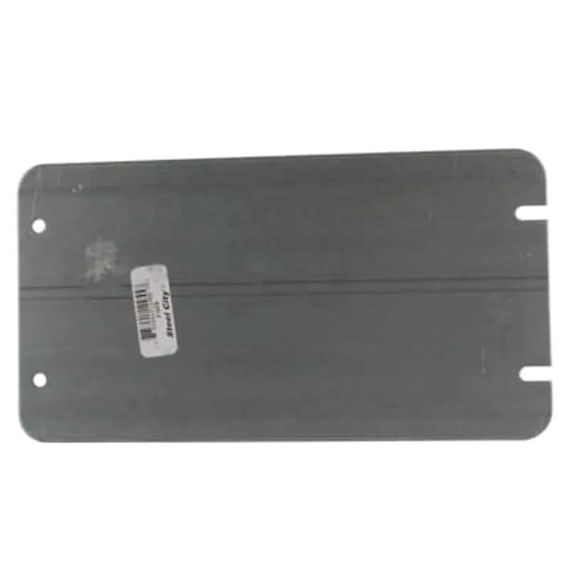 Three Gang Box Cover, 8.5 Cubic Inches, 8-13/16 Inches Long x 4-11/16 Inches Wide, Galvanized Steel, Flat and Blank