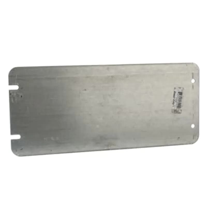 ABB - Installation Products 4 GCB - Four Gang Box Cover, 8.5 Cubic Inches, 10-5/8 Inches Long x 4-11/16 Inches Wide, Galvanized Steel, Flat and Blank