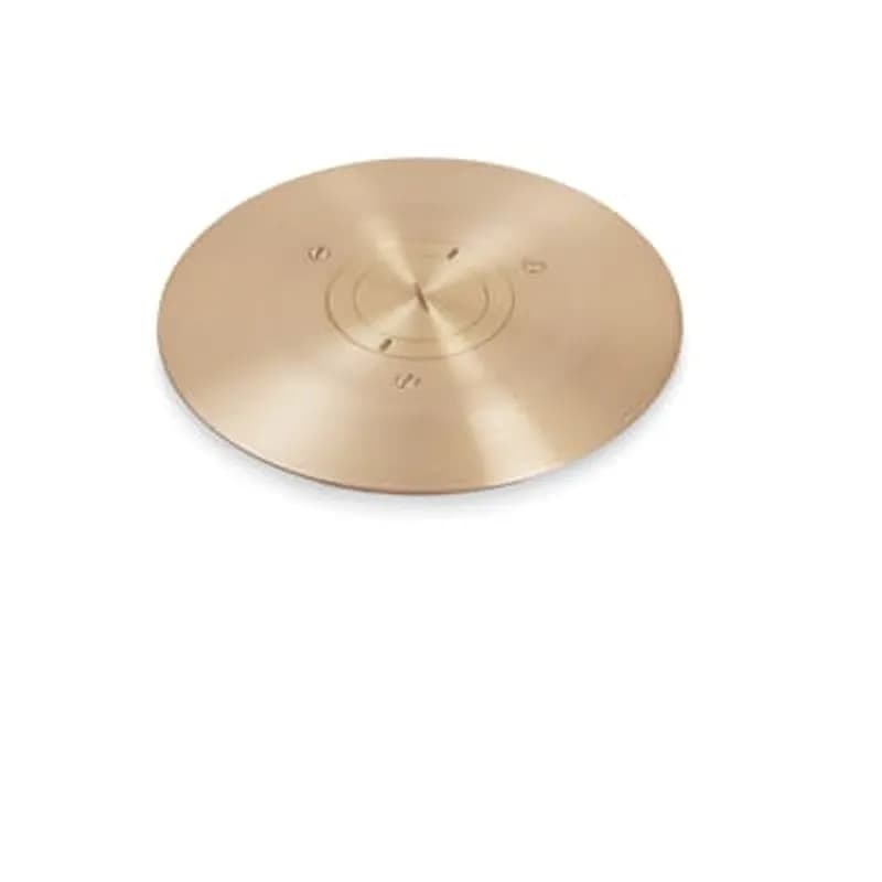 Poke-Through Cover, 7 Inch Diameter, Brass with Brushed Finish