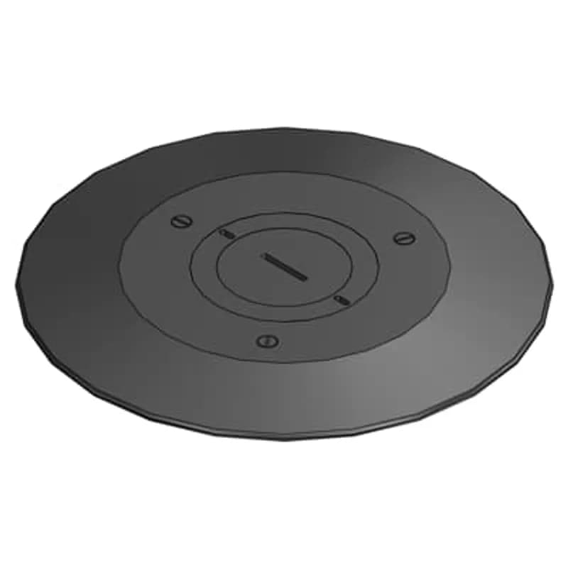 Poke-Through Cover, 7 Inch Diameter, Aluminum with Brown Powder Finish