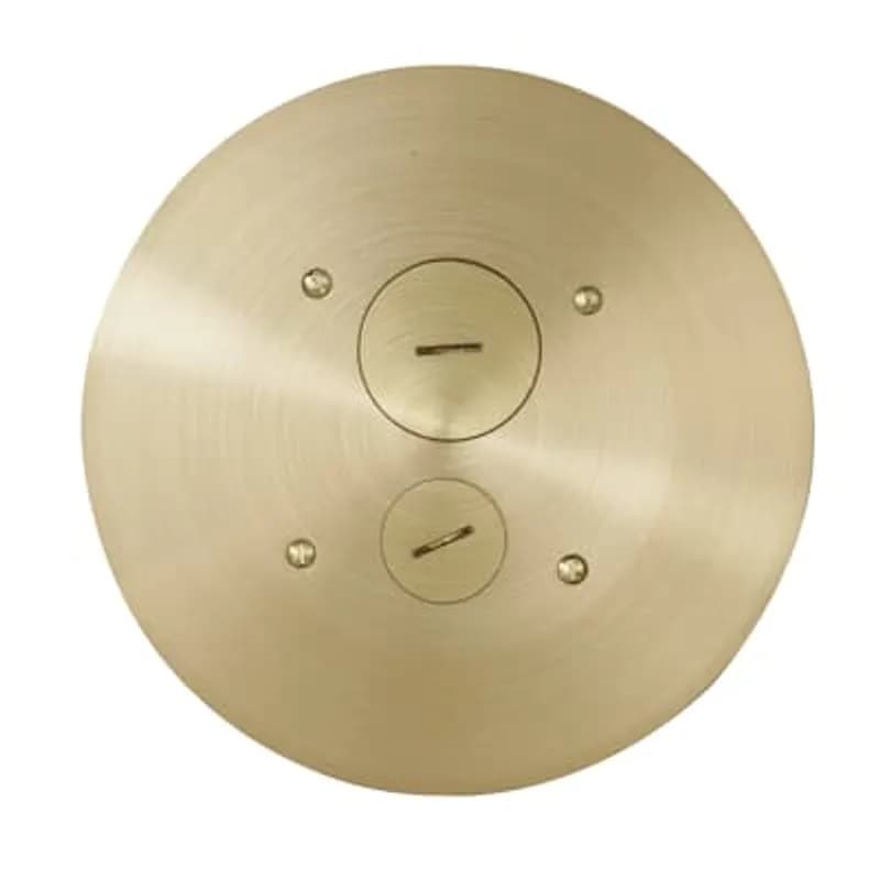 Poke-Through Cover, 7-1/4 Inch Diameter, Brass with Brushed Finish