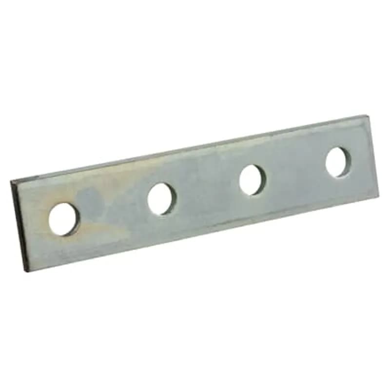 Plate, Four Hole Splice, Length 7-1/4 Inch, Width 1-5/8 Inch, Hole Diameter 9/16 Inch, Stainless Steel
