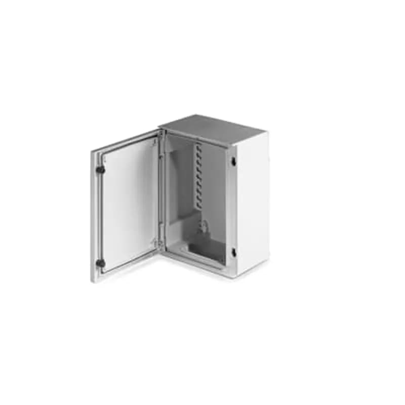 Non-metallic Himeline HP series enclosure with opaque hinged quick-release cover, 30 Inches x 20 Inches x 12 Inches