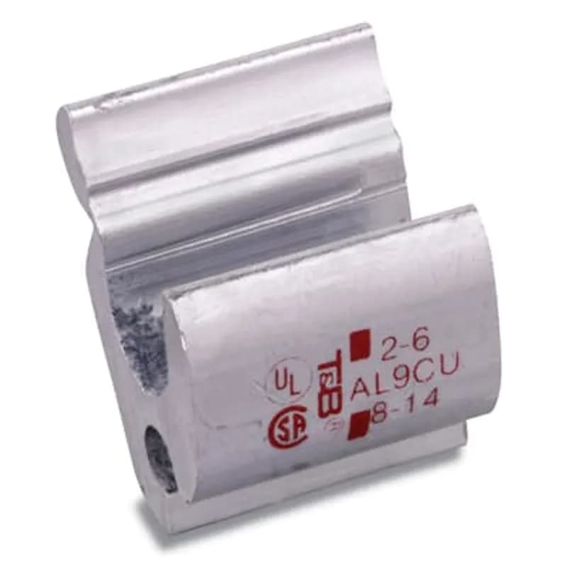 ABB - Installation Products 63170 - Aluminum Compression H-Tap: Wire Range Main: 1000-500, Branch 1000-1/0, Length 6 Inches, Die Code KR, Die Color Code Black