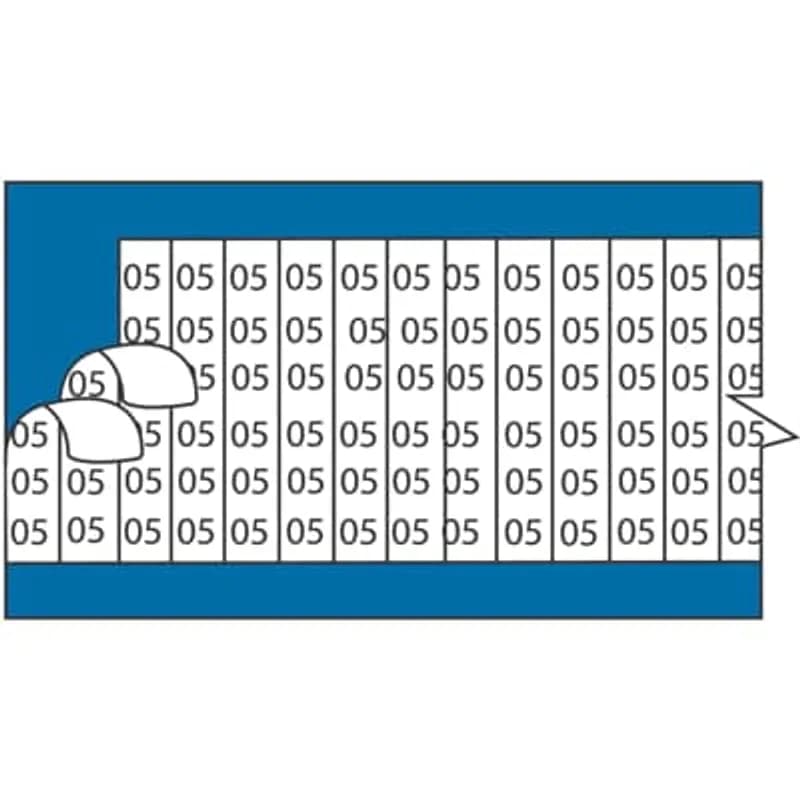 Wire Marker Cards - Vinyl Cloth, Suffix Numbers, 1-1/2 inch, Legend 08. Package of 25 Cards.
