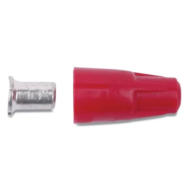 ABB - Installation Products PT60M - Nylon Insulated Crimp-On Wire Joint Connector, Length .37 Inches, Base Diameter .31 Inches, Wire Range 2-#14 to 3-#12, Steel, Tin Plated