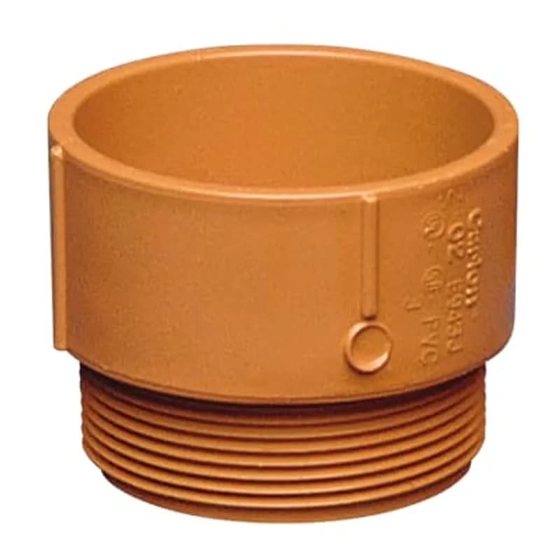 1-1/4 Inch Resi-Gard orange non-metallic male terminal adapter.