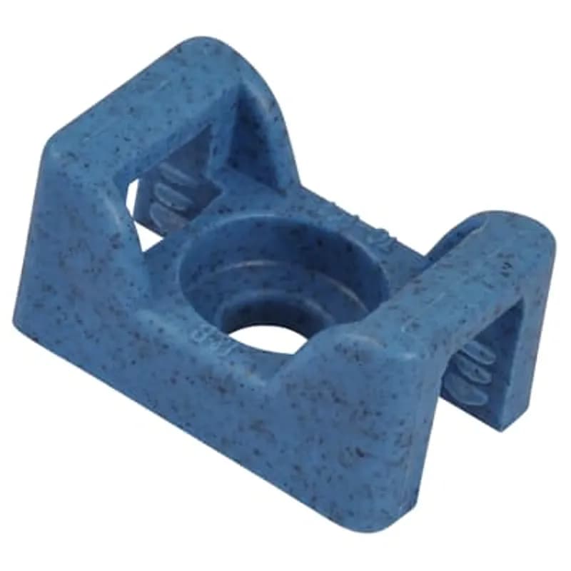 ABB - Installation Products TC5141-PDT - Detectable Saddle Support Mounting Base, Detectable Blue Polypropylene, Length of 17.02mm (0.67 Inches), Width of 11.1mm (0.43 Inches), Height of 8.38mm (0.33 Inches), Screw Mounting Method, #6 Pan Head Screw, Mounting Hole Size of 3.8mm (0.15 Inches)