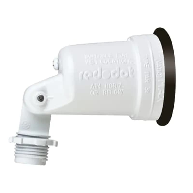 ABB - Installation Products S500WHEG - Lampholder, Total Length 4-23/32 Inches, Head Length 2-3/4 Inches, Diameter 2-3/32 Inches, White, Zinc, with Gasket