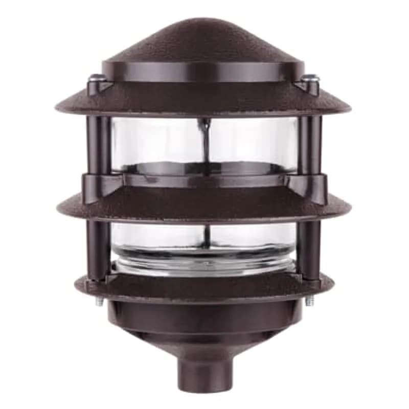 ABB - Installation Products B330BRE-R - Three Tier Pagoda Garden Light, Height 7.01 Inches, Width 5.93 Inches, Bronze, Die Casat Zinc, 75 Watt Maximum