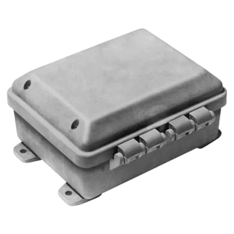Circuit Safe Polycarbonate JIC Enclosure Assembly with Hinged Opaque Cover, Color Black, 8 Inches x 6 Inches x 3 Inches