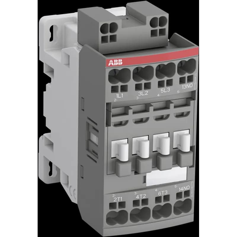 ABB - Electrification AF12-30-01K-12 - AF12..K 3-pole contactors are used for controlling power circuits up to 690 V AC and 220 V DC. They are mainly used for controlling 3-phase motors, non-inductive or slightly inductive loads. AF... contactors include an electronic coil interface accepting a wide control voltage Uc min. ... Uc max. Only four coils cover control voltages between 24...500 V 50/60 Hz or 20...500 V DC. AF contactors can manage large control voltage variations. One coil can be used for different control voltages used worldwide without any coil change. AF contactors have built-in surge protection and do not require additional surge suppressors. AF12..K include Push-in Spring terminals. Only one push is all you need for extremely fast wiring: faster than ever installation, easier than ever wiring, reliable as ever connections. The AF... series 1-stack 3-pole contactors are of the block type design. - Main poles and auxiliary contact blocks: 3 main poles, 1 built-in auxiliary contact, front and side-mounted add-on auxiliary contact blocks. (mechanically-linked auxiliary contacts compliant with Annex L of IEC 60947-5-1. N.C. mirror contacts compliant with Annex F of IEC 60947-4-1) - Accessories: a wide range of accessories is available.