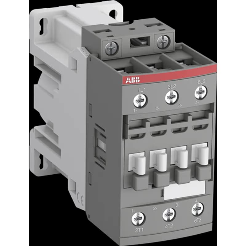 ABB - Electrification AF26Z-30-00-30 - AF26Z 3-pole contactors are used for controlling power circuits up to 690 V AC and 220 V DC. They are mainly used for controlling 3-phase motors, non-inductive or slightly inductive loads. AF26Z contactors with coil 30 include a 24 V DC electronic coil interface with a built-in surge suppression, obtaining a reduced holding coil consumption up to 1.7 W for a low panel energy consumption and a direct control by PLC-output ≥ 250 mA 24 V DC, without need of additional interface relay. Only AF..Z..-30 contactors need to respect the polarity on the coil terminals (A1+ and A2-). The AF... series 1-stack 3-pole contactors are of the block type design. - Main poles and auxiliary contact blocks: 3 main poles, front and side-mounted add-on auxiliary contact blocks. (mechanically-linked auxiliary contacts compliant with Annex L of IEC 60947-5-1. N.C. mirror contacts compliant with Annex F of IEC 60947-4-1) - Accessories: a wide range of accessories is available.