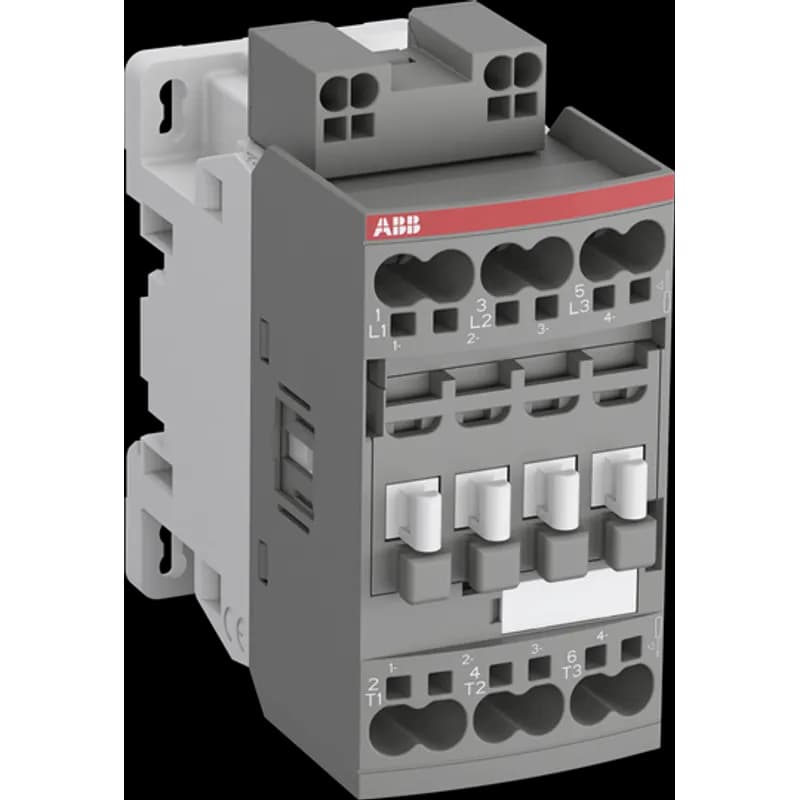 ABB - Electrification AF26-30-00K-11 - AF26..K 3-pole contactors are used for controlling power circuits up to 690 V AC and 220 V DC. They are mainly used for controlling 3-phase motors, non-inductive or slightly inductive loads. AF... contactors include an electronic coil interface accepting a wide control voltage Uc min. ... Uc max. Only four coils cover control voltages between 24...500 V 50/60 Hz or 20...500 V DC. AF contactors can manage large control voltage variations. One coil can be used for different control voltages used worldwide without any coil change. AF contactors have built-in surge protection and do not require additional surge suppressors. AF26..K include Push-in Spring terminals. Only one push is all you need for extremely fast wiring: faster than ever installation, easier than ever wiring, reliable as ever connections. The AF... series 1-stack 3-pole contactors are of the block type design. - Main poles and auxiliary contact blocks: 3 main poles, front and side-mounted add-on auxiliary contact blocks. (mechanically-linked auxiliary contacts compliant with Annex L of IEC 60947-5-1. N.C. mirror contacts compliant with Annex F of IEC 60947-4-1) - Accessories: a wide range of accessories is available.