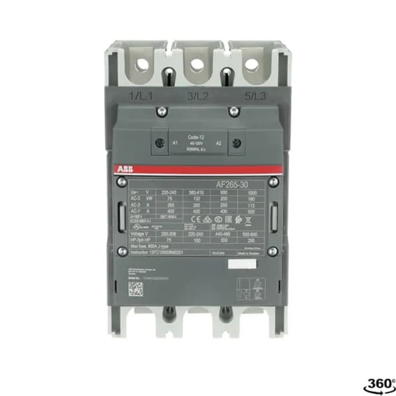 A 3-phase Contactor suitable for various applications such as Motor starting, Isolation, By-pass and Distribution application up to max 1000 V. Operated with wide control voltage range 48-130 V, 50/60 Hz and DC