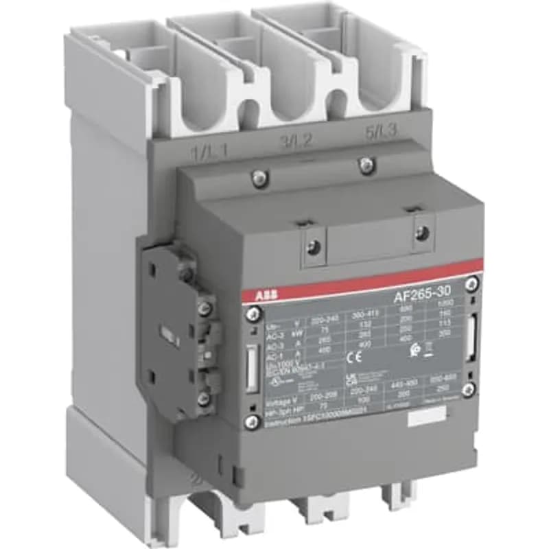 A 3-phase Contactor suitable for various applications such as Motor starting, Isolation, By-pass and Distribution application up to max 1000 V. Operated with wide control voltage range 48-130 V, 50/60 Hz and DC