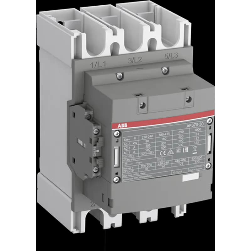 A 3-phase Contactor suitable for various applications such as Motor starting, Isolation, By-pass and Distribution application up to max 1000 V. Operated with wide control voltage range 24-60 V, 50 and 60 Hz, 20-60 V DC