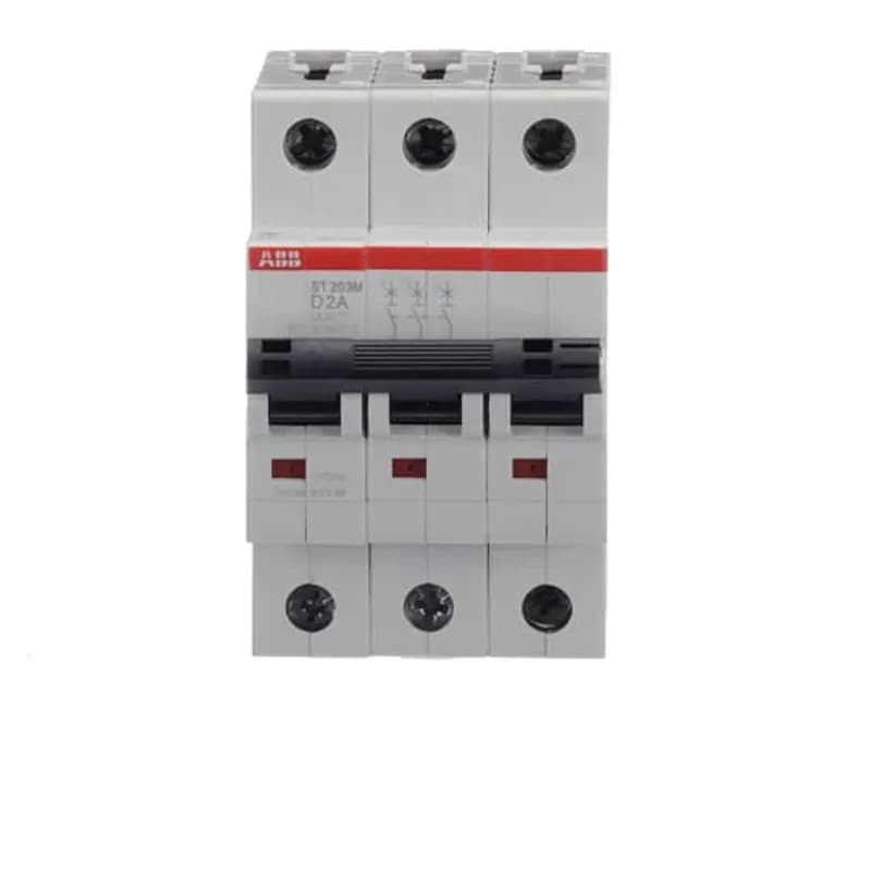 ST203M-D2 Miniature Circuit Breaker ST203M-D2 Miniature Circuit Breaker D-Char., 10kA, 2A, 3P