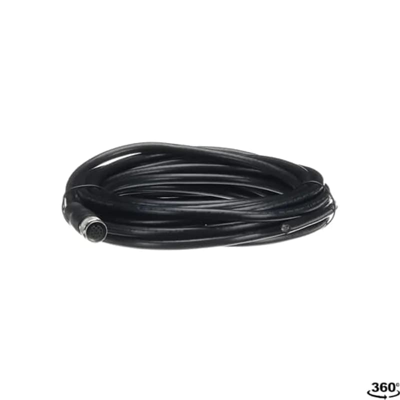 ABB - Electrification 2TLA020056R7200 - Shielded cable with straight M12-12 female connector and free end. 12x0.13 mm2. Black PVC. 6 meter.