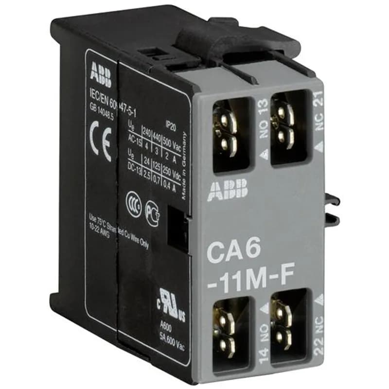 ABB - Electrification CA6-11M-F - CA6-11N-F (IN P-AUSF.) 1NO/1NC, flat pin