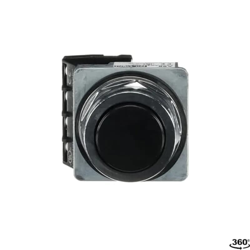 ABB - Electrification A3PBF1-600B-10 - A3 30mm Pilot Device, Pushbutton, 2 Position, Momentary,Flush Cap,,,Black Cap,1NO