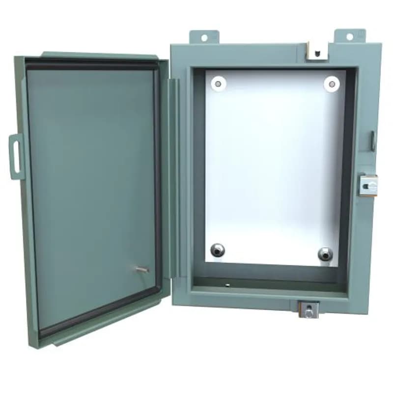 N4 Wallmount Encl w/panel - 16 x 12 x 6 - Steel/Gray
