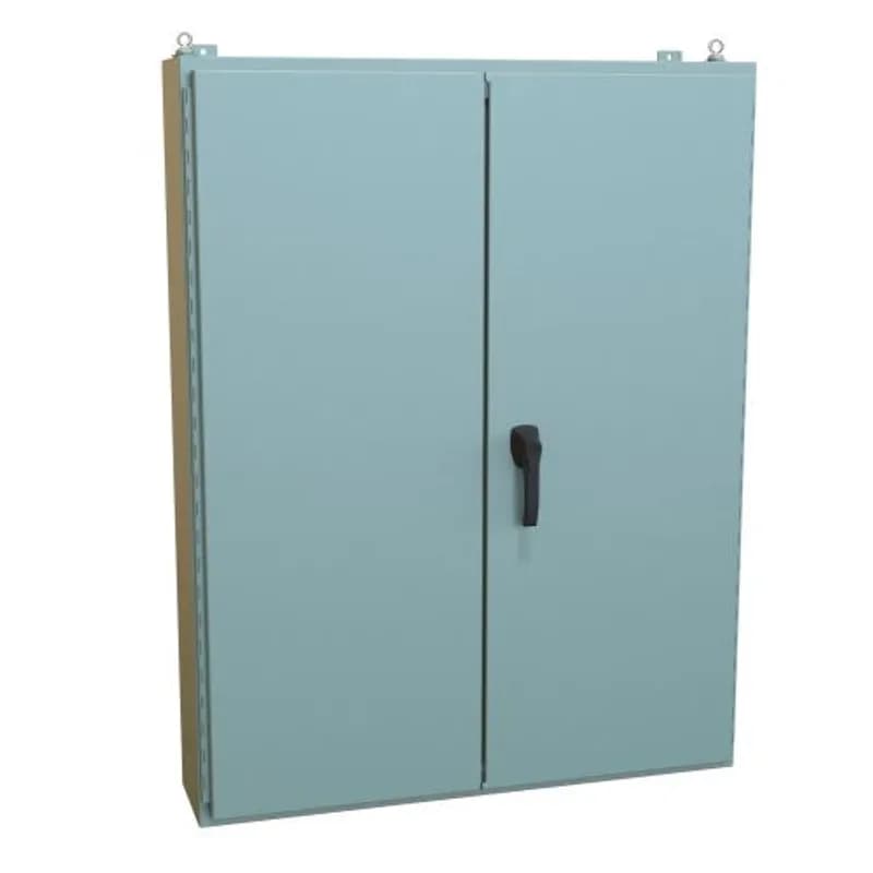 N12 Dbl Door Wallmount Encl w/panel - 54 x 42 x 8 - Steel/Gray