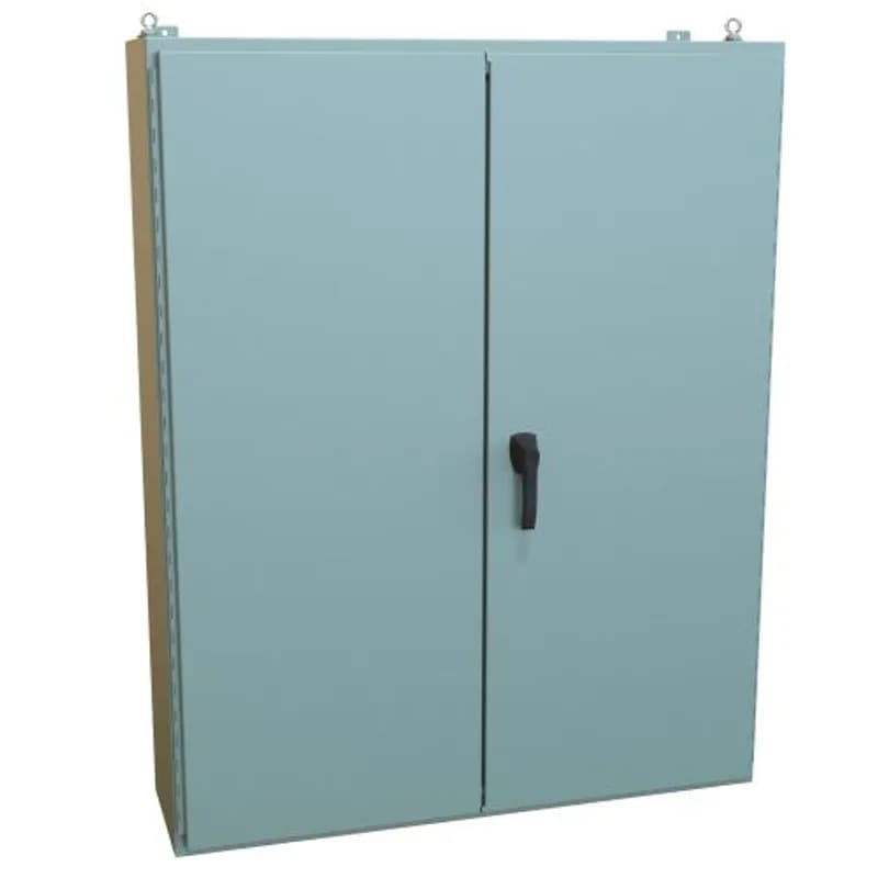 N12 Dbl Door Wallmount Encl w/panel - 60 x 48 x 12 - Steel/Gray
