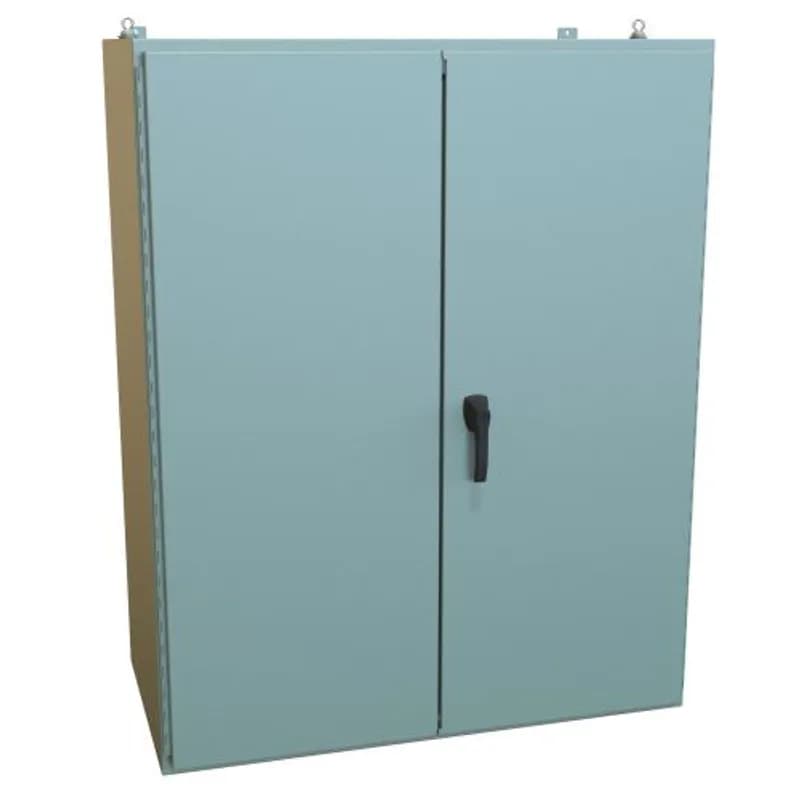 N12 Dbl Door Wallmount Encl w/panel - 60 x 48 x 24 - Steel/Gray