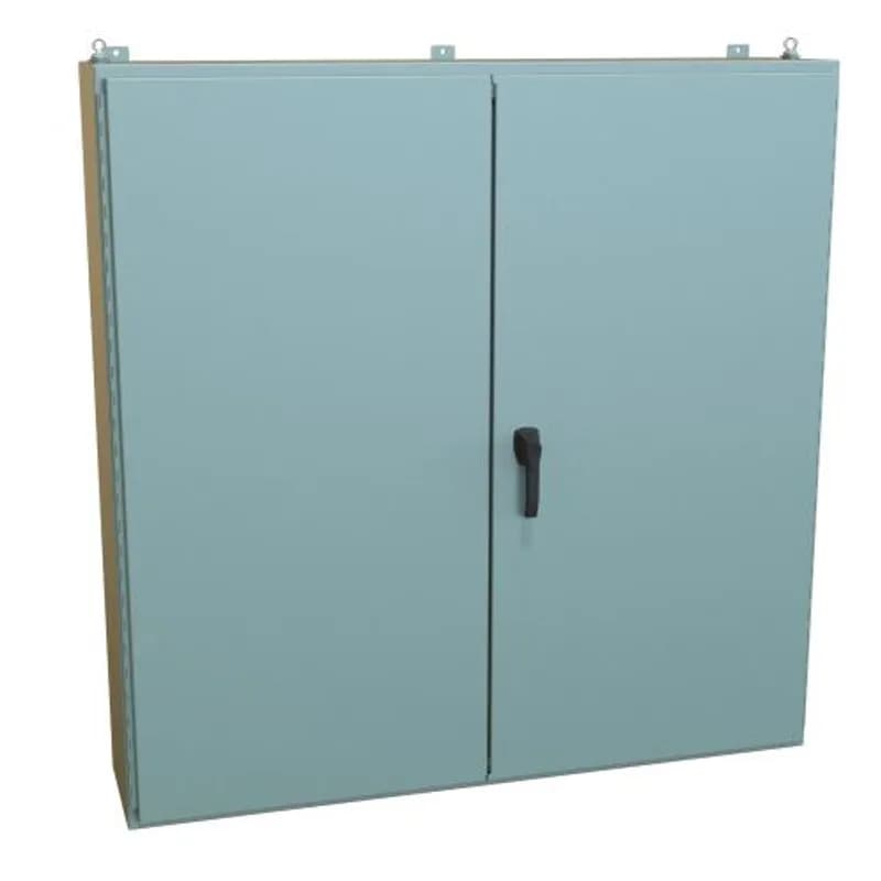 N12 Dbl Door Wallmount Encl w/panel - 60 x 60 x 12 - Steel/Gray