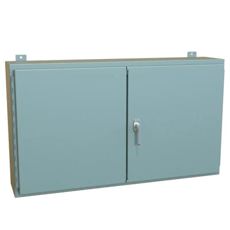 N12 Dbl Door Wallmount Encl w/panel - 24 x 42 x 8 - Steel/Gray