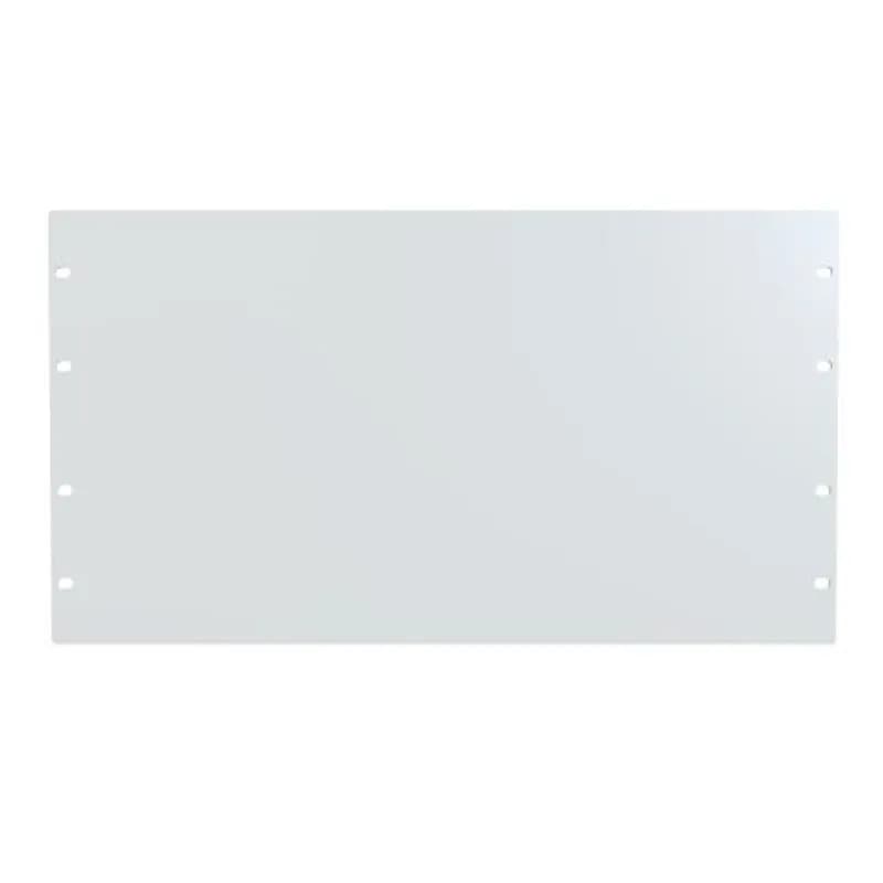 6U FLAT STEEL PANEL WHITE