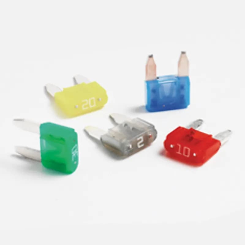 Littelfuse 0297005.WXNV - AUTOMO MINI BLADE TYPE 3000-PACK 5A. The MINI® Fuse is quickly becoming the new standard for vehicle circuit protection throughout the world. Its miniature design, patented by Littelfuse, meets the need for more circuits to be protected while utilizing less space, and its ability to cope with high temperatures in adverse environments makes the MINI® Fuse the recommended choice for protection.