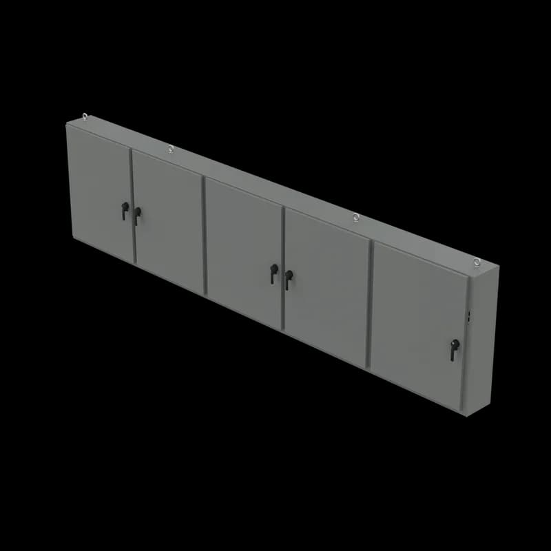 nVent A60X5E19612 - Low-Profile 5-Door Disconnect Type 12, 60.00x196.25x12.00, Gray, Steel