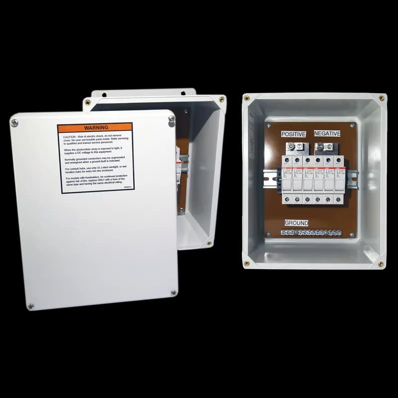 RF Solar Combiner Box, 11.32x9.32x5.39, 3 contacts, Fiberglass
