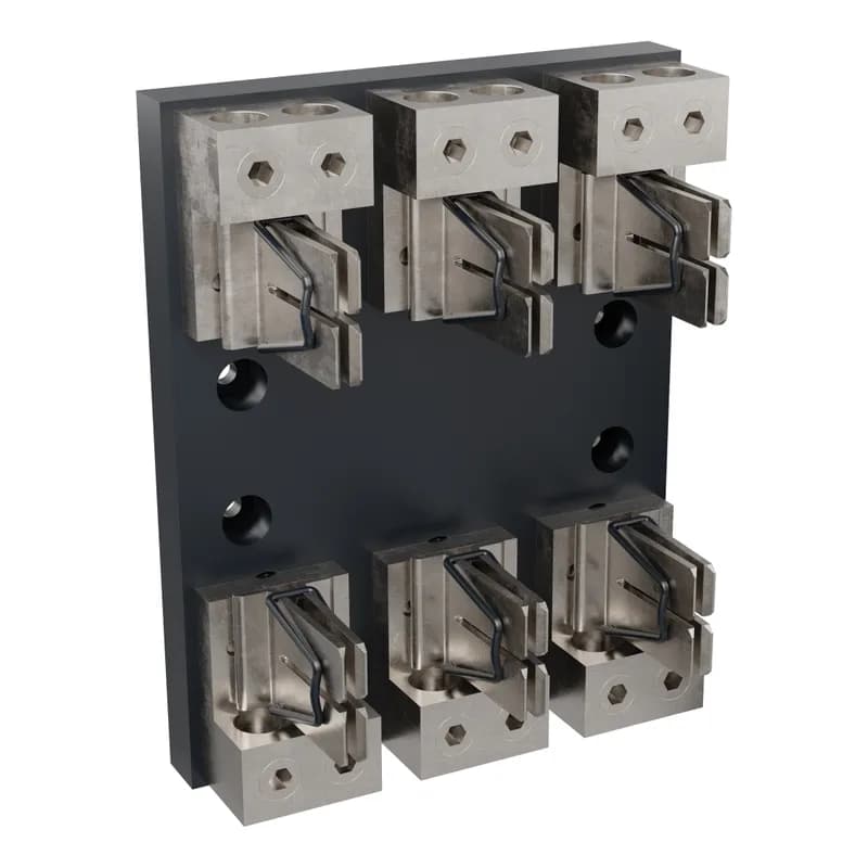 Mersen 64063J - Fuse Block 600VAC 600VDC Class J 400A 3-Pole Copper Box In-Line Clip
