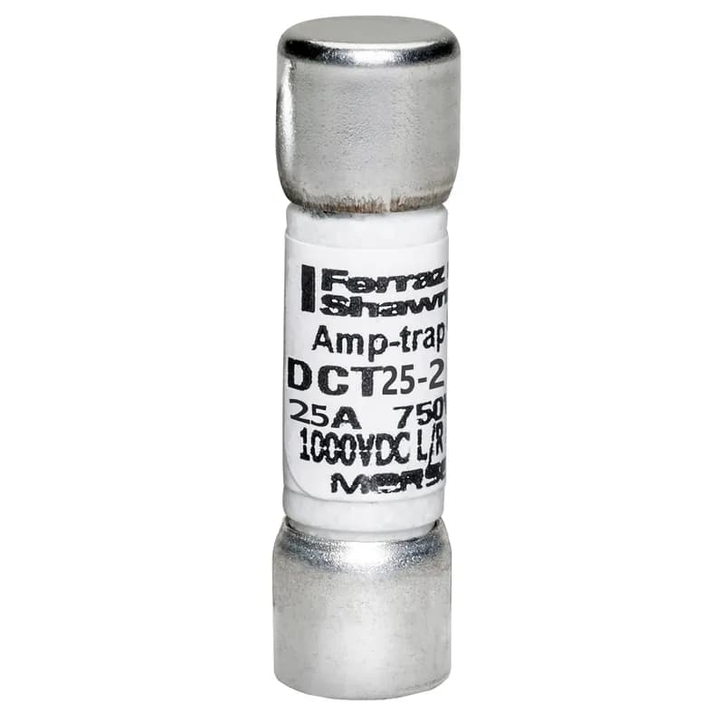 Fuse DCT - Midget - Fast-Acting 750VAC 1000VDC 25A Ferrule Amp-Trap®