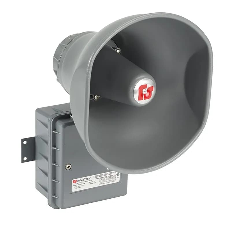 Federal Signal 300GCX-024 - SelecTone 15W Amplified Speaker, Hazardous Location, UL and cUL CID2, 24VAC/DC, Gray