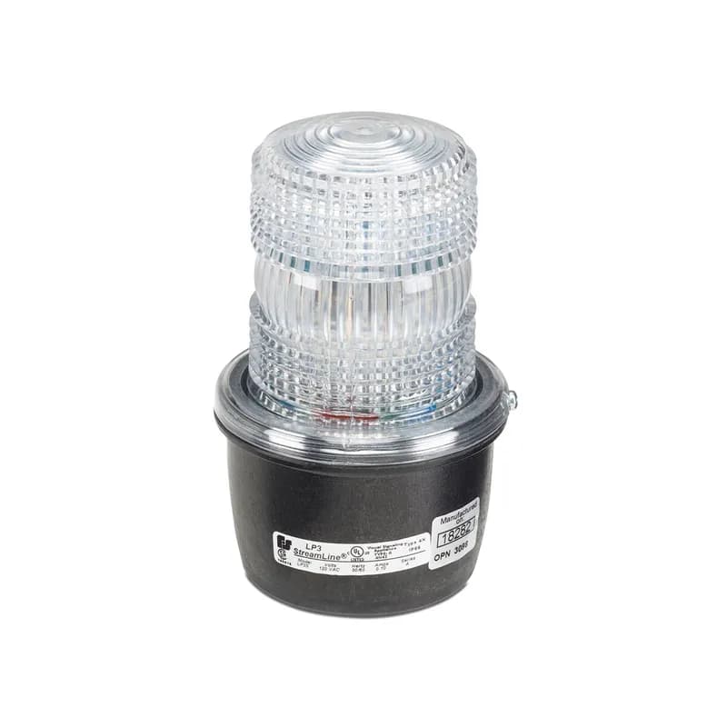 StreamLine Strobe Light, Low Profile, UL and cUL, 12-48VDC, Surface Mount, Clear