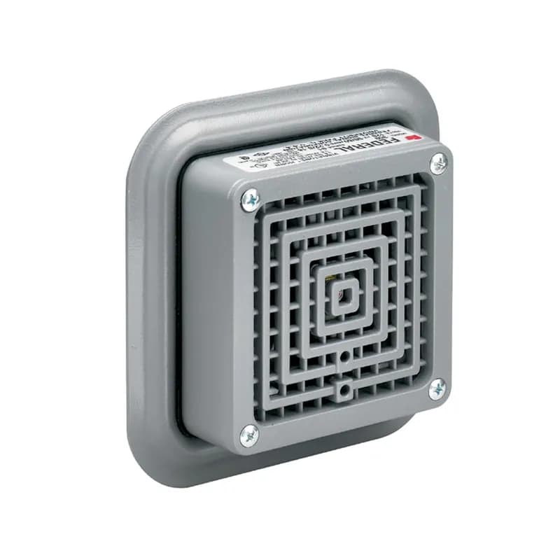 Vibratone Horn with Trim Ring, UL and cUL, 120VAC, Gray