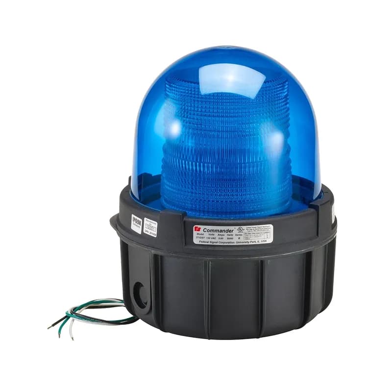 Commander Double Strobe Light, Hazardous Location, UL and cUL CID2, 12-24VDC, Blue