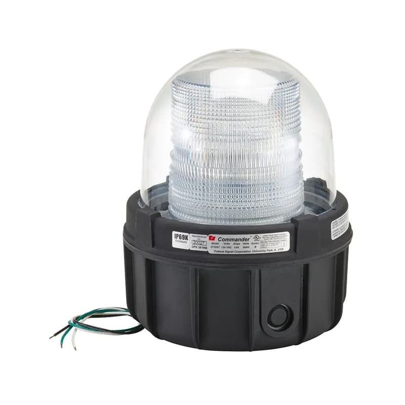 Federal Signal 371DST-240C - Commander Double Strobe Light, Hazardous Location, UL and cUL CID2, 240VAC, Clear